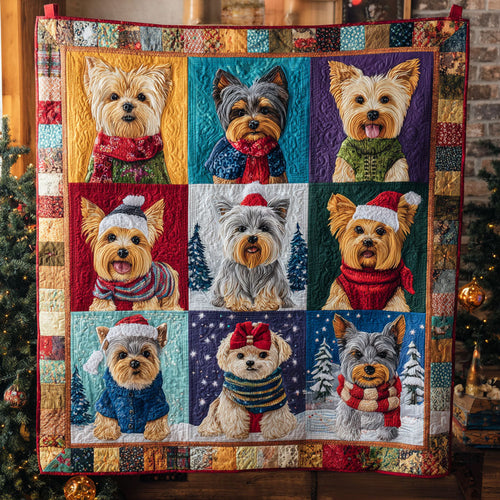 Yorkie Parade CW2110037CL Quilt