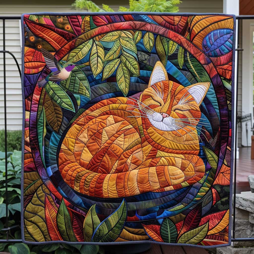 Natural Ginger Cat WP2510016CL Quilt