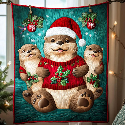 Christmas Of Otter WY1211004CL Quilt