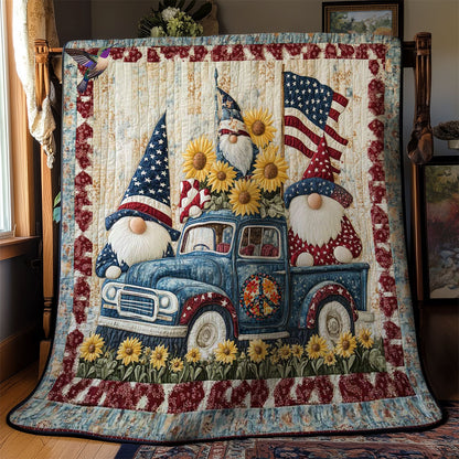 Flag Gnome Adventures WN2811059CL Quilt
