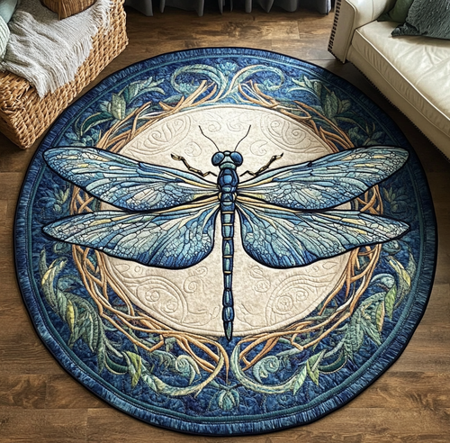 Love Dragonfly XR1203005CL Quilted Round Mat