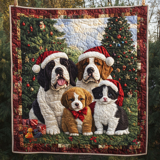 Saint Bernard Christmas WT2610019CL Quilt