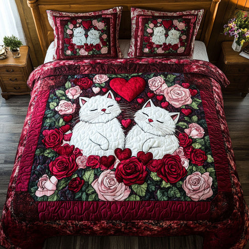 Couple White Cat WY0502059CL Duvet Cover Set