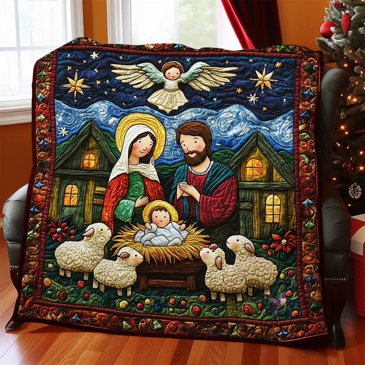 Christmas Of Holy Family WY1411022CL Quilt