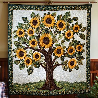 Tree Of Sunflower WY2001102CL Quilt