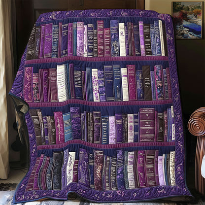 Purple Bookshelf WY0901046CL Quilt