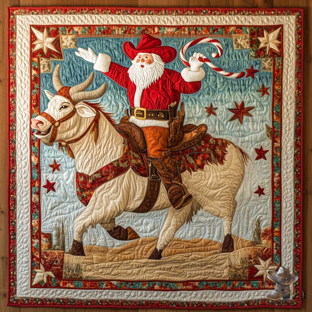 Festive Cowboy Santa WN1311021CL Quilt