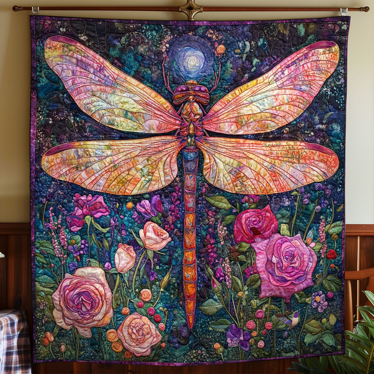 Galaxy Dragonfly WY1911085CL Quilt