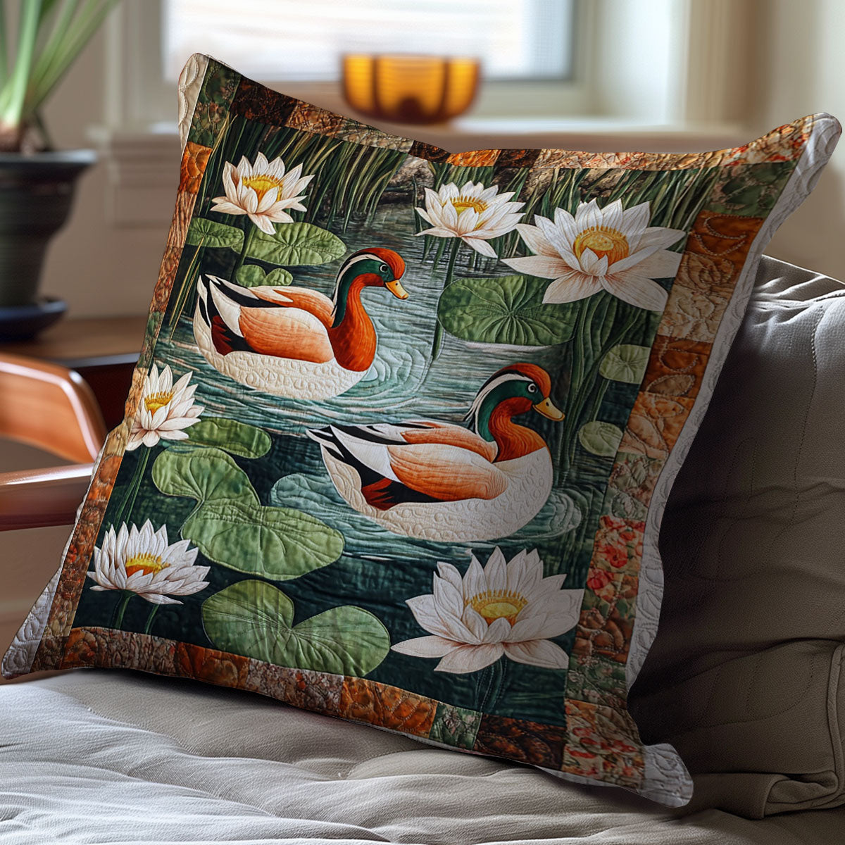 Mallard Duck WJ3110031CL Quilt Pillow Case