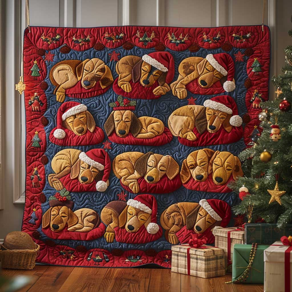 Christmas Dachshund WP1009018CL Quilt