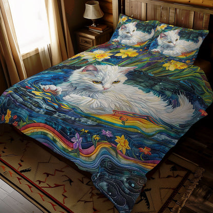 Cat Playing In The Water WJ2309029CL Duvet Cover Set