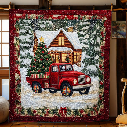 Red Truck Snowfall WN0611032CL Quilt