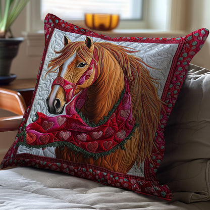 Heart Valentine Horse WY0101019CL Quilt Pillow Case
