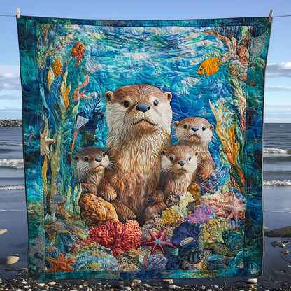 Otter Family WY2811004CL Quilt