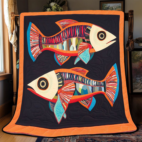 Vibrant Fish WX2001080CL Quilt