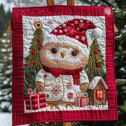 Adorable Little Owl Christmas WP1210008CL Quilt