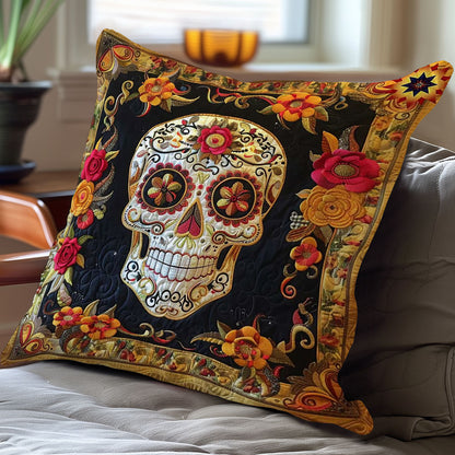 Floral Skull Splendor WN2110150CL Quilt Pillow Case