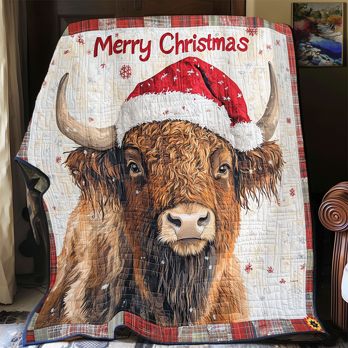 Santa Bison WY1211040CL Quilt