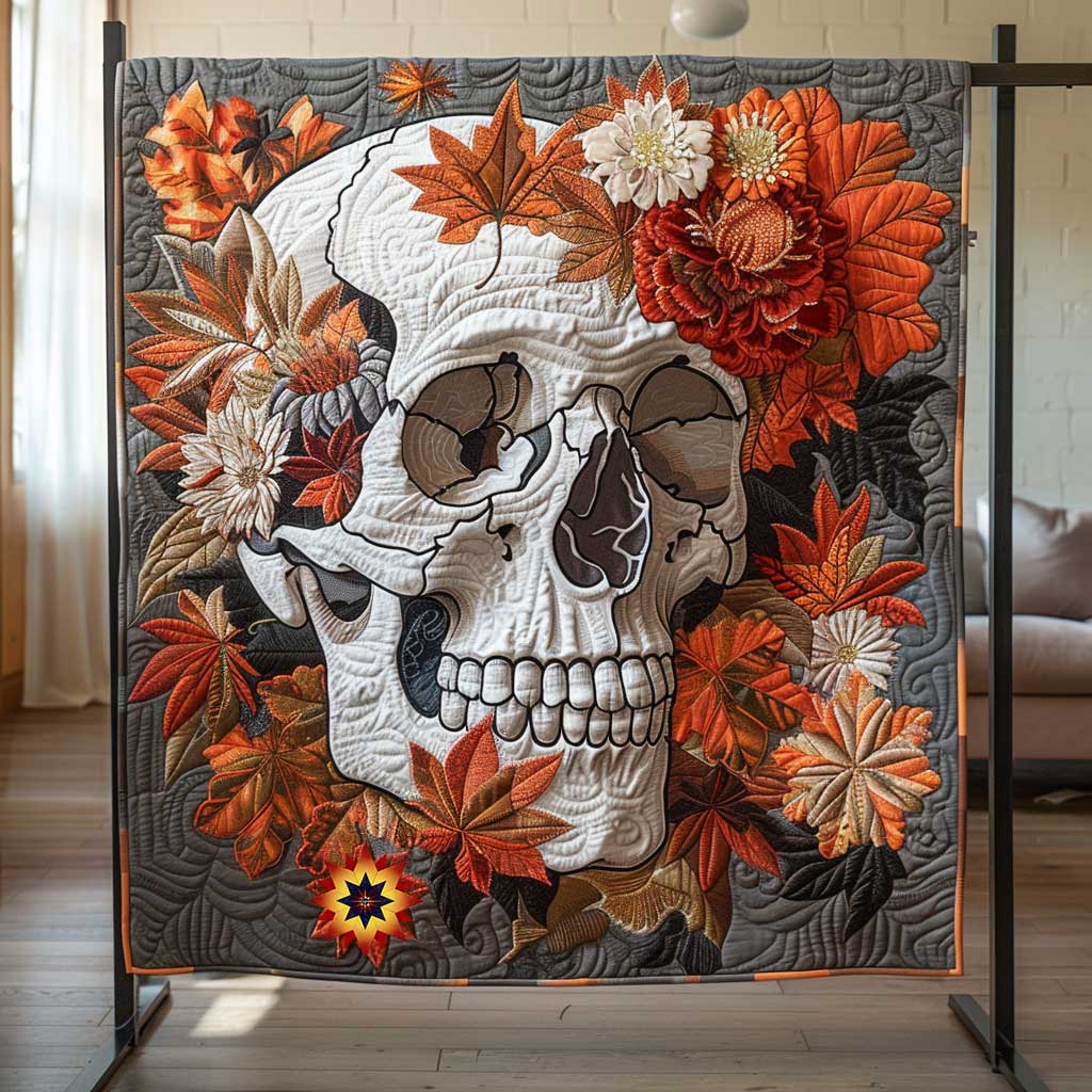 Romantic Autumn Skull WP2510021CL Quilt