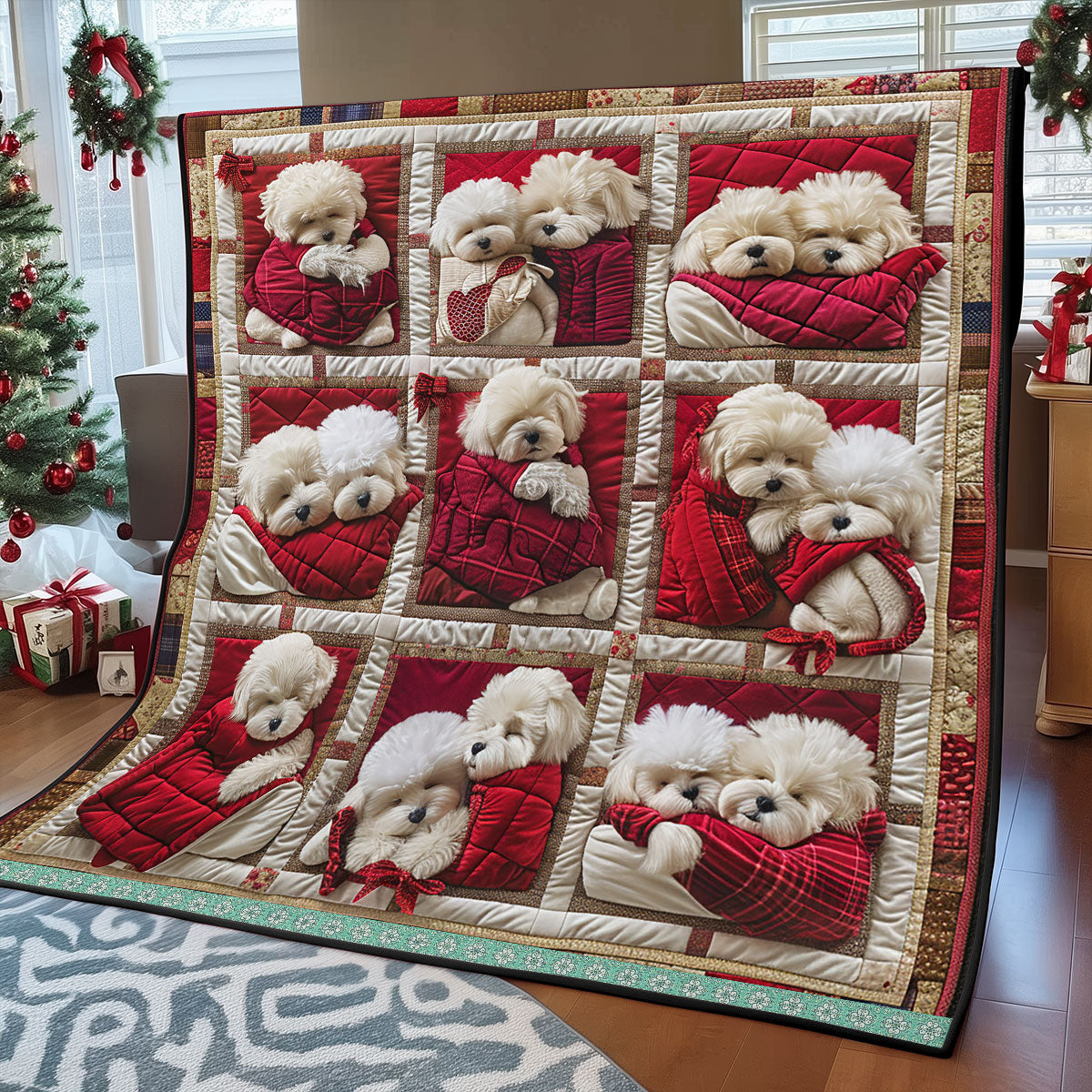 Bichon Chilling WP0609005CL Quilt