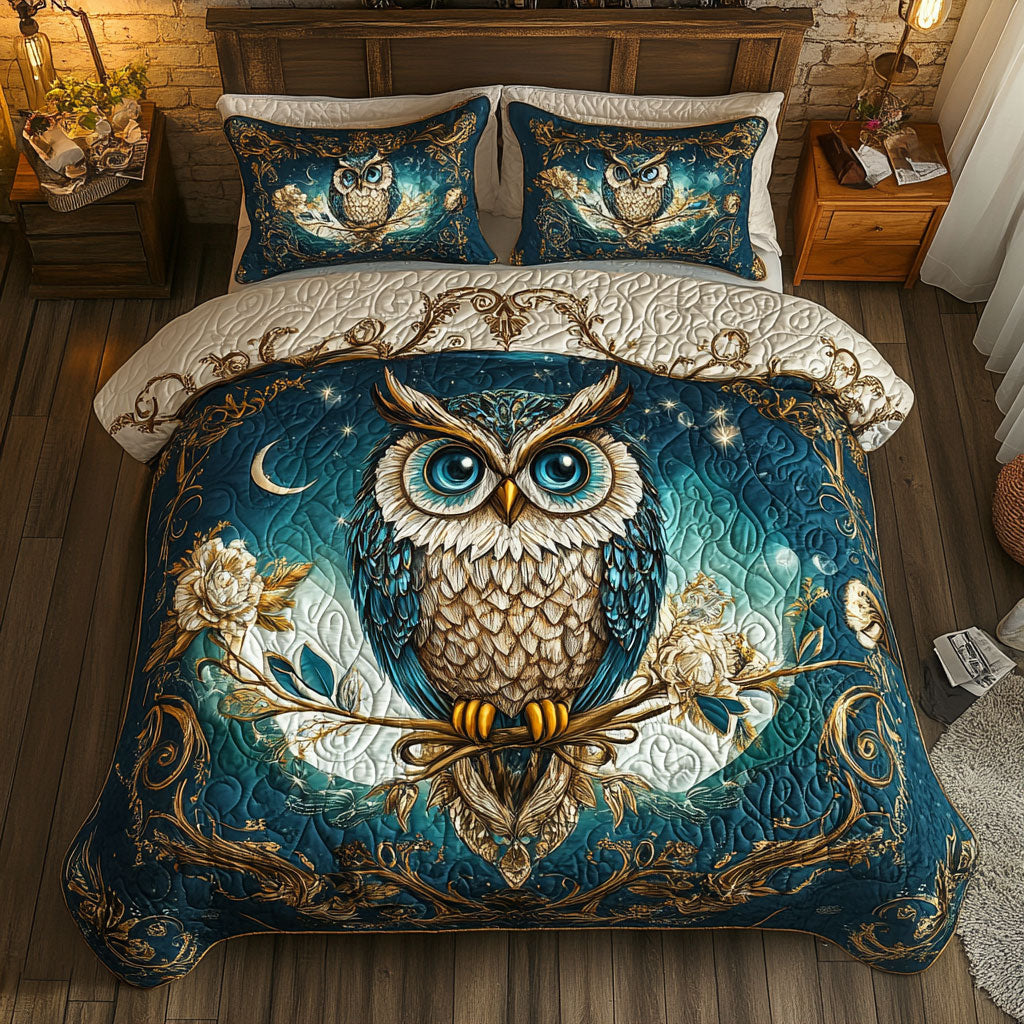 Blue Owl Flower WT0703074CL Duvet Cover Set