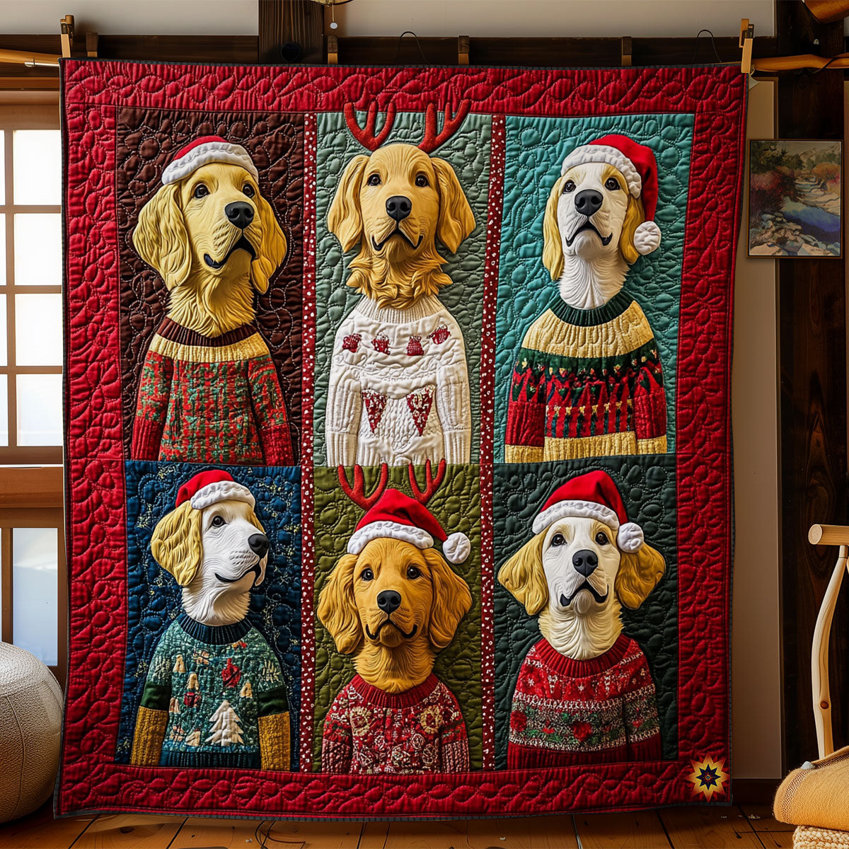 Christmas Golden WY0911018CL Quilt