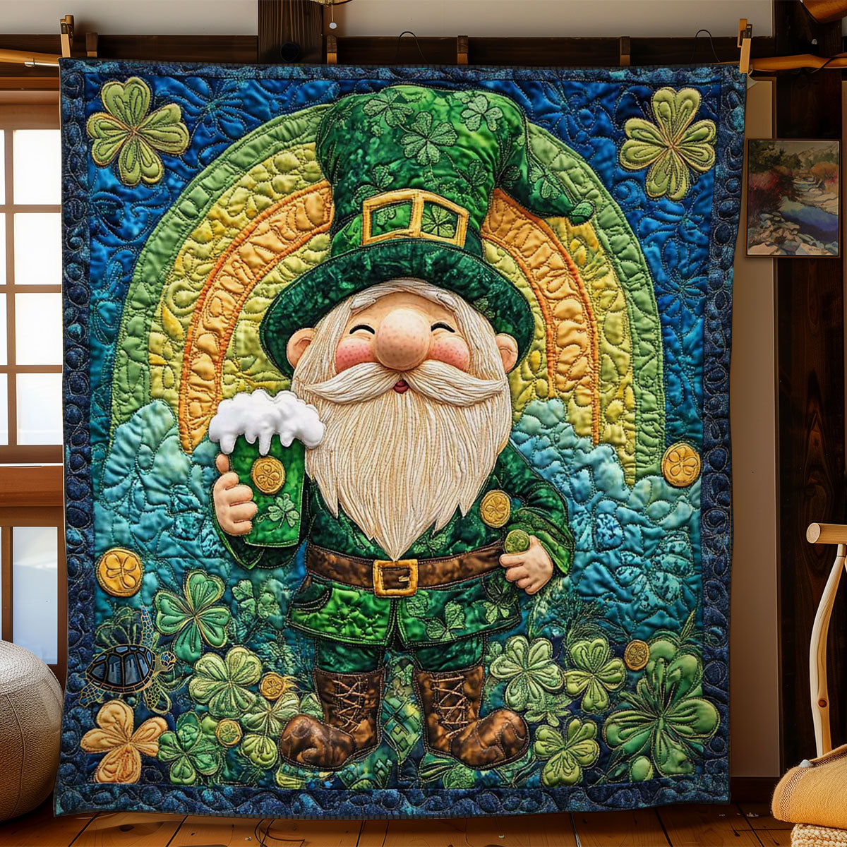 Beer And Gnome Cheers WN1912015CL Quilt