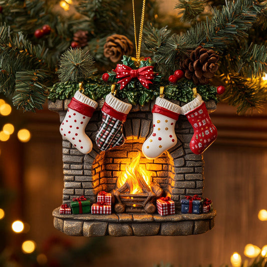 Stocking Fireplace CW0311050CL Christmas Ornament