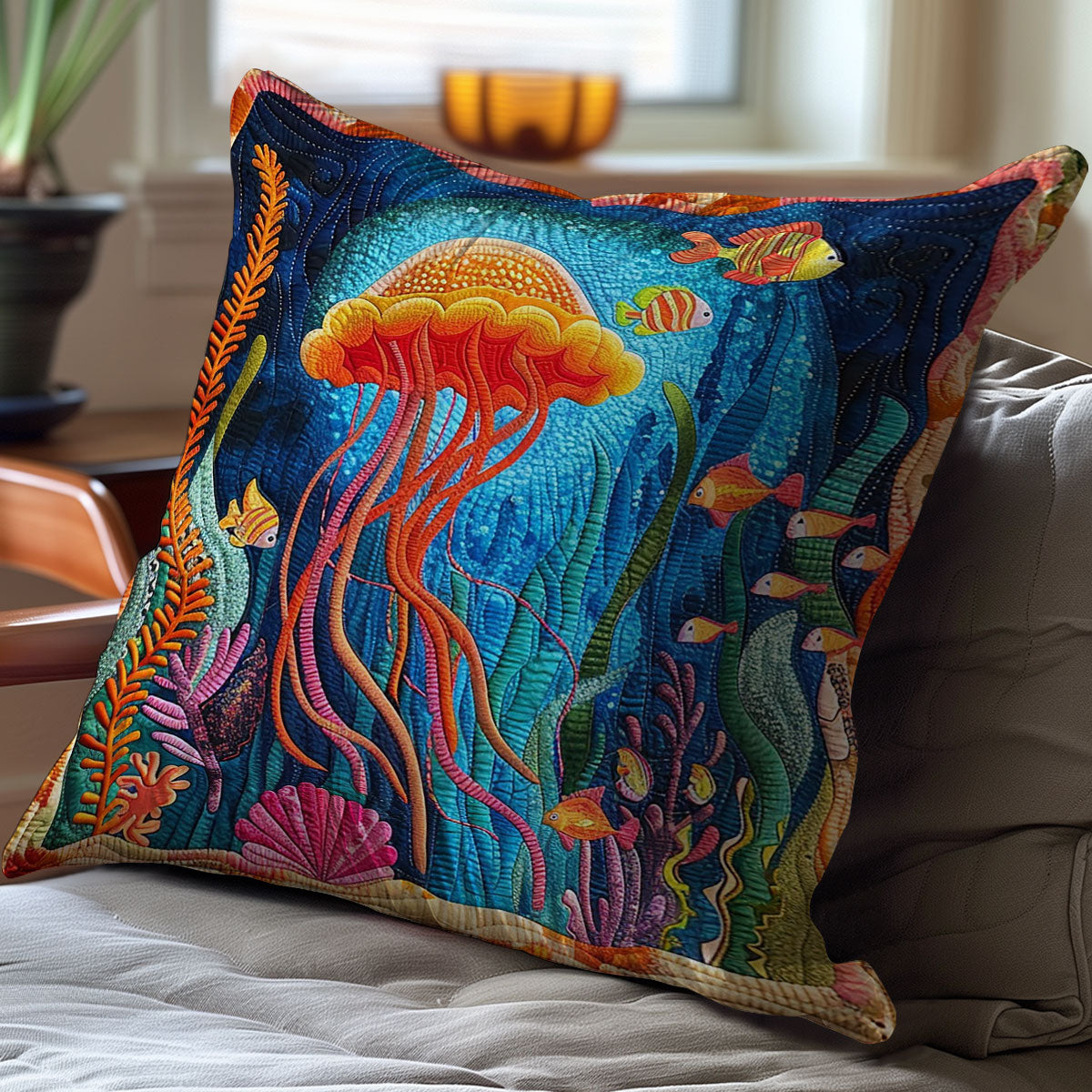 Colorful Jellyfish Under The Sea WJ2410029CL Quilt Pillow Case