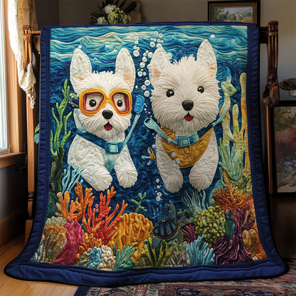 Westie Ocean Explorers WN0811060CL Quilt