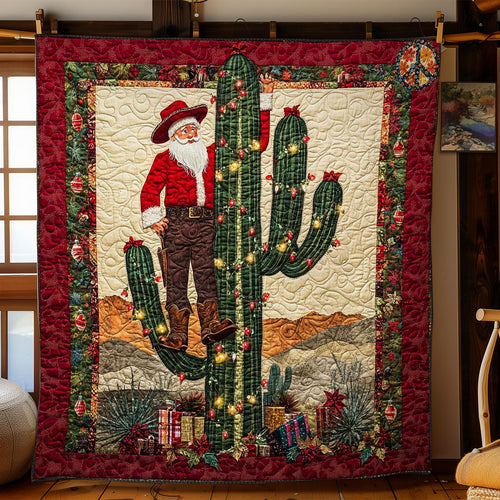 Festive Cactus Santa WN2211049CL Quilt