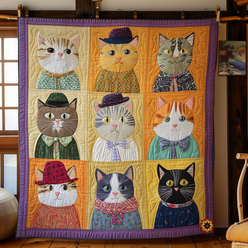 Funny Portrait Cat WY1411011CL Quilt