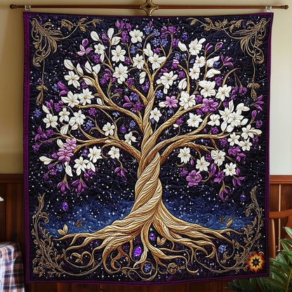 Purple Tree Of Life WY1712022CL Quilt