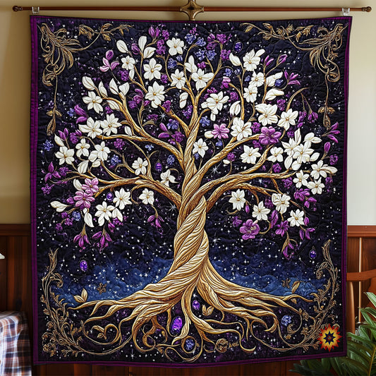 Purple Tree Of Life WY1712022CL Quilt