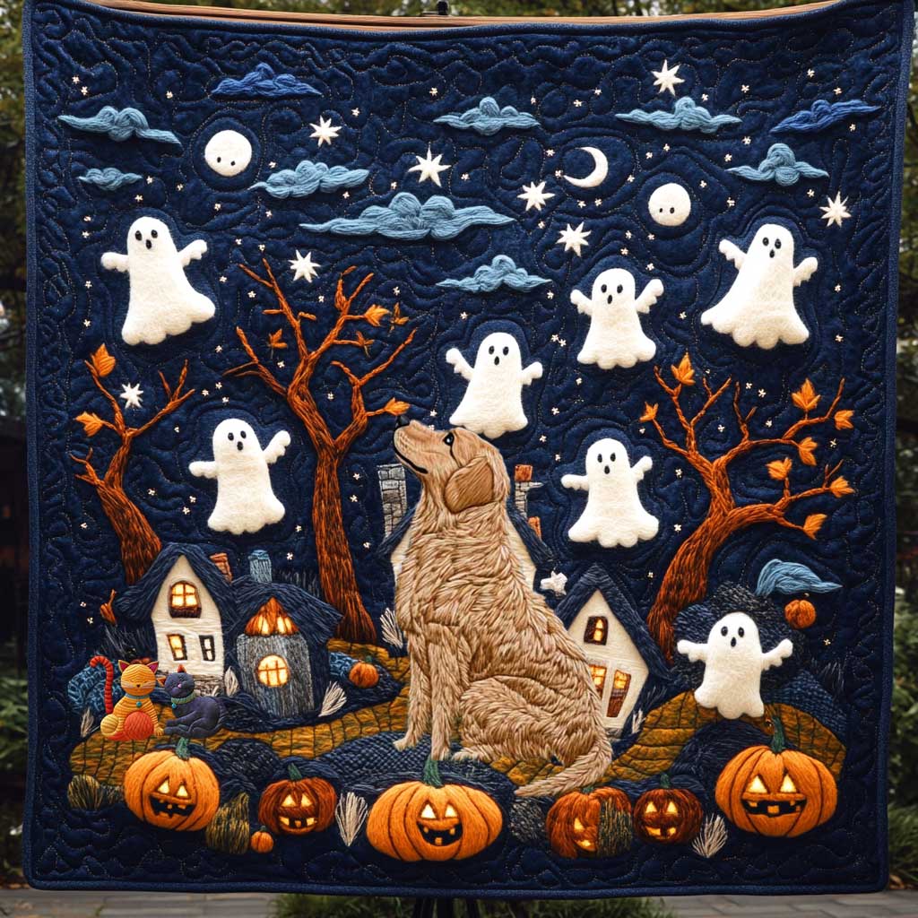 Dog's Haunted Halloween WN0210048CL Quilt