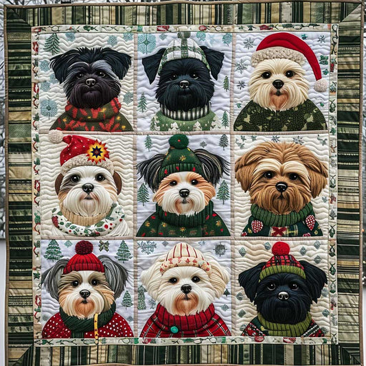 Schnauzer Christmas Sweater WP1110016CL Quilt