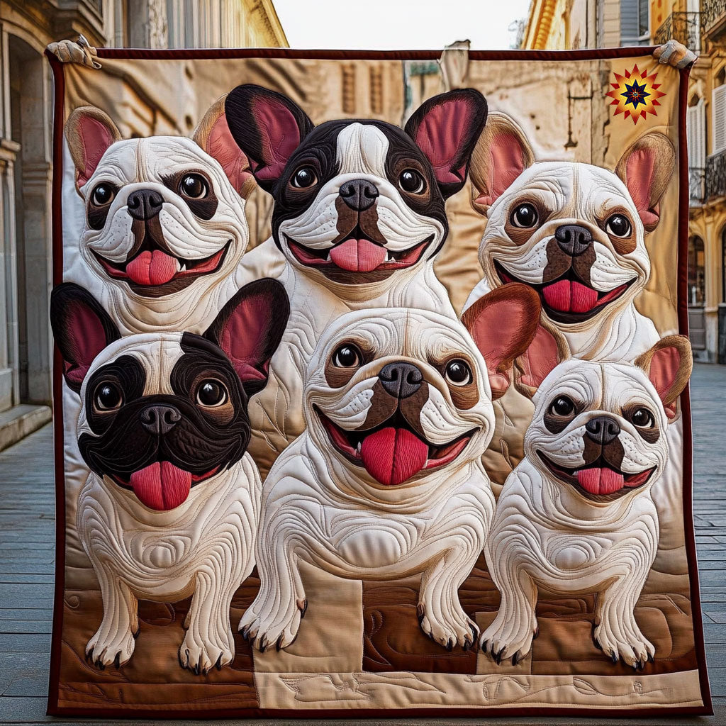 Smile Bulldog WY0512010CL Quilt