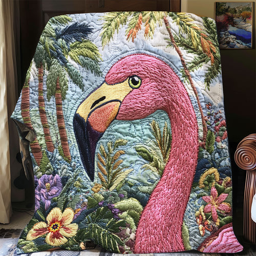 Tropical Flamingo WJ1212036CL Quilt