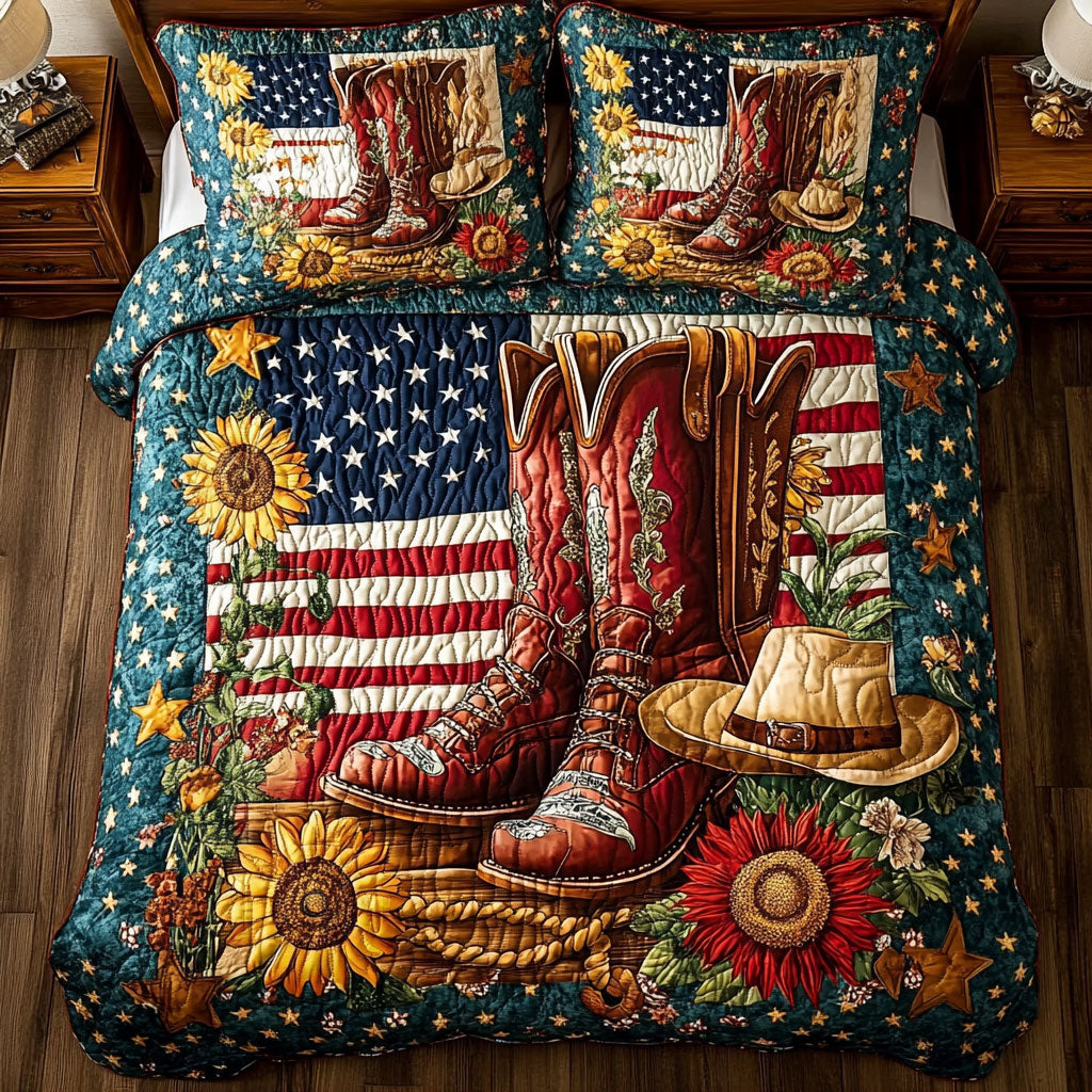 Vintage Cowboy Sunflower WY2201047CL Duvet Cover Set