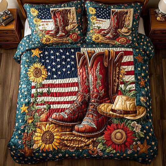 Vintage Cowboy Sunflower WY2201047CL Duvet Cover Set
