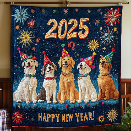 New Year Party Dog WY1312023CL Quilt