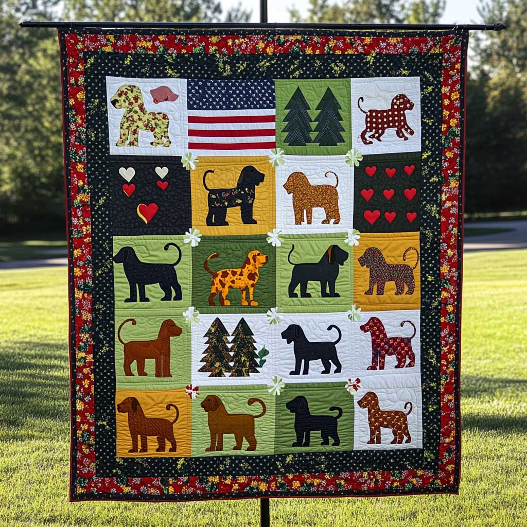 Dachshund Heart Of Freedom WN2709118CL Quilt
