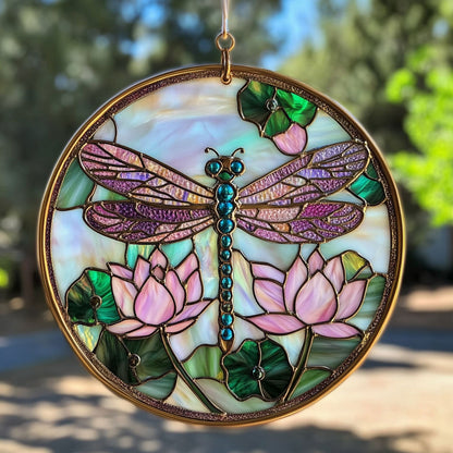 Dragonfly Lotus WT0703019CL Suncatcher
