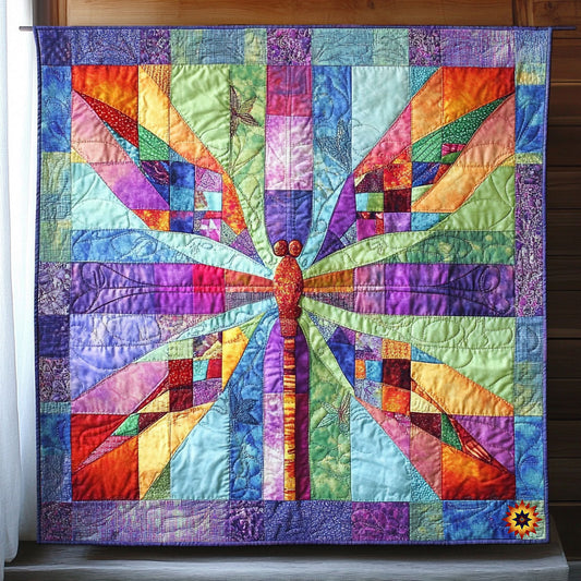 Colorful Abstract Dragonfly WY1911024CL Quilt