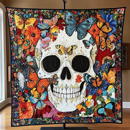 Colorful Flower Skull WY2210003CL Quilt