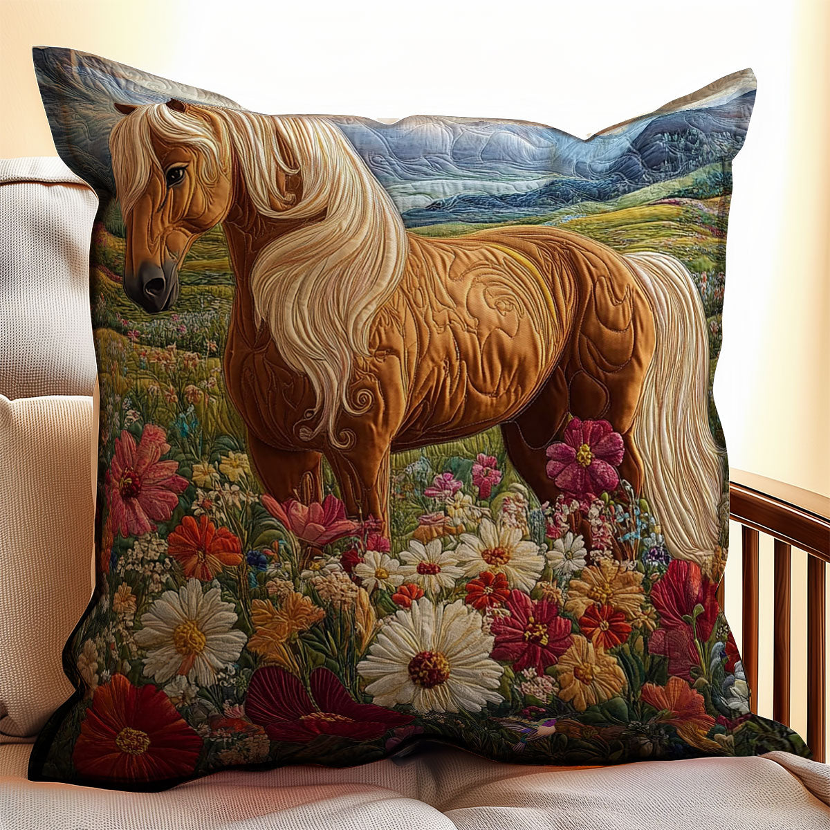 Highland Horse WY0412087CL Quilt Pillow Case