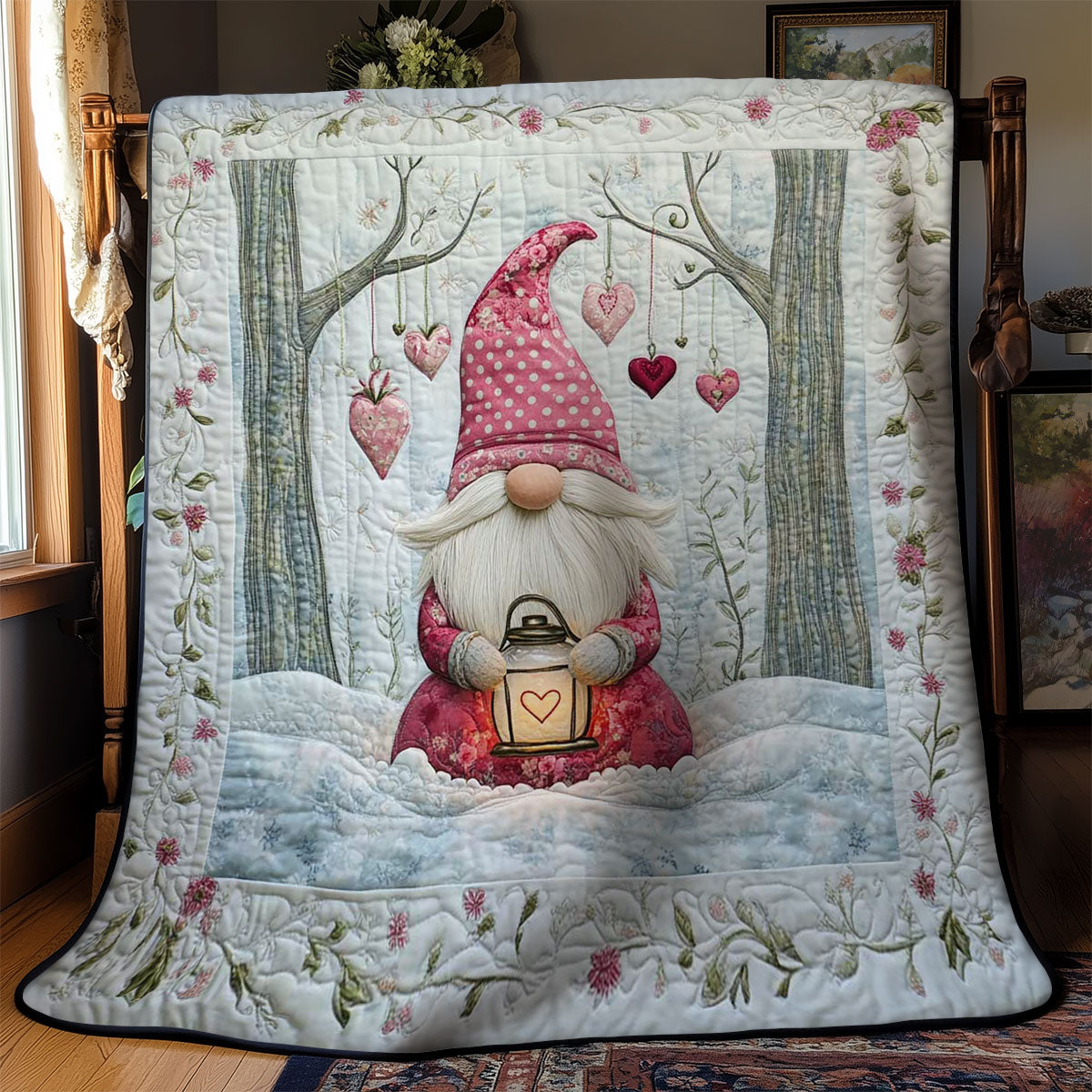 Valentine Gnome Glow WN2512010CL Quilt