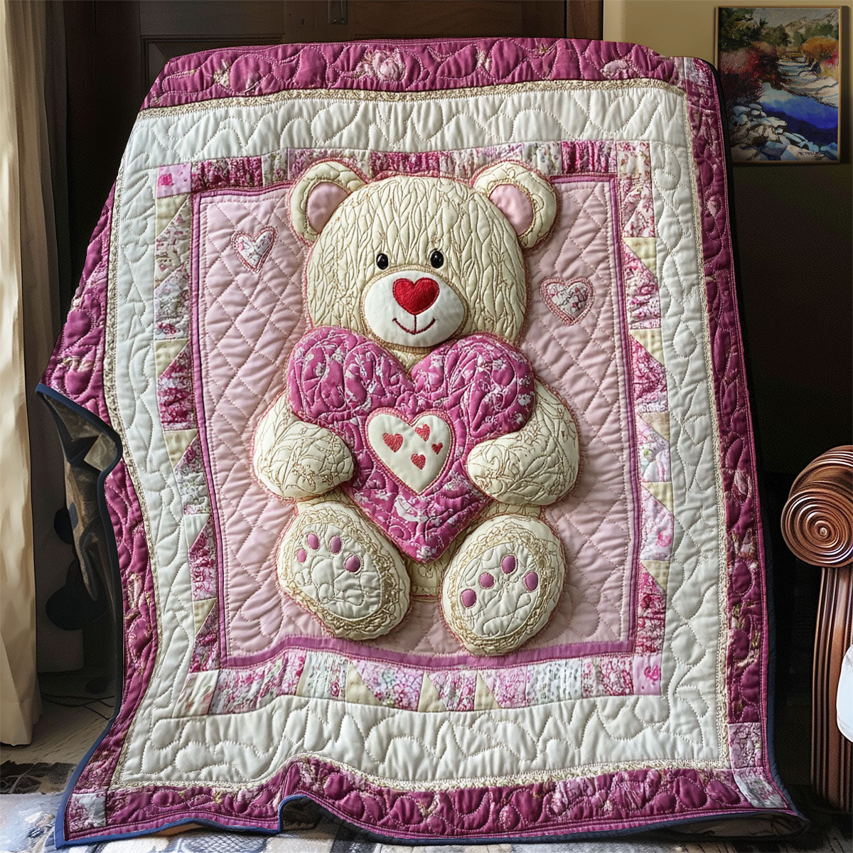 Teddy Bear Valentine WX2201047CL Quilt