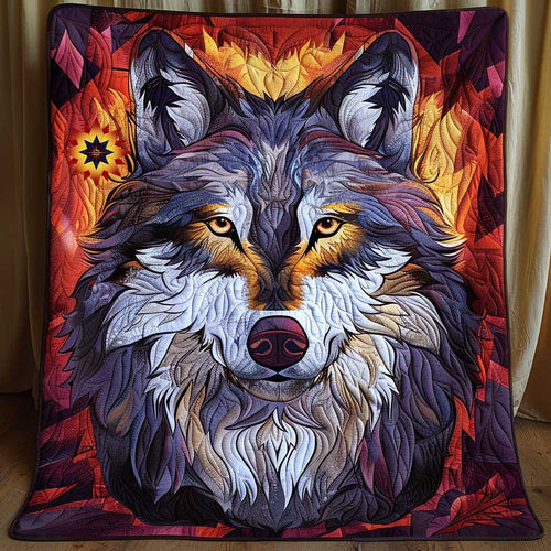 Fire Winter Wolf WP2510007CL Quilt