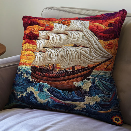 Sailboat WY0612085CL Quilt Pillow Case